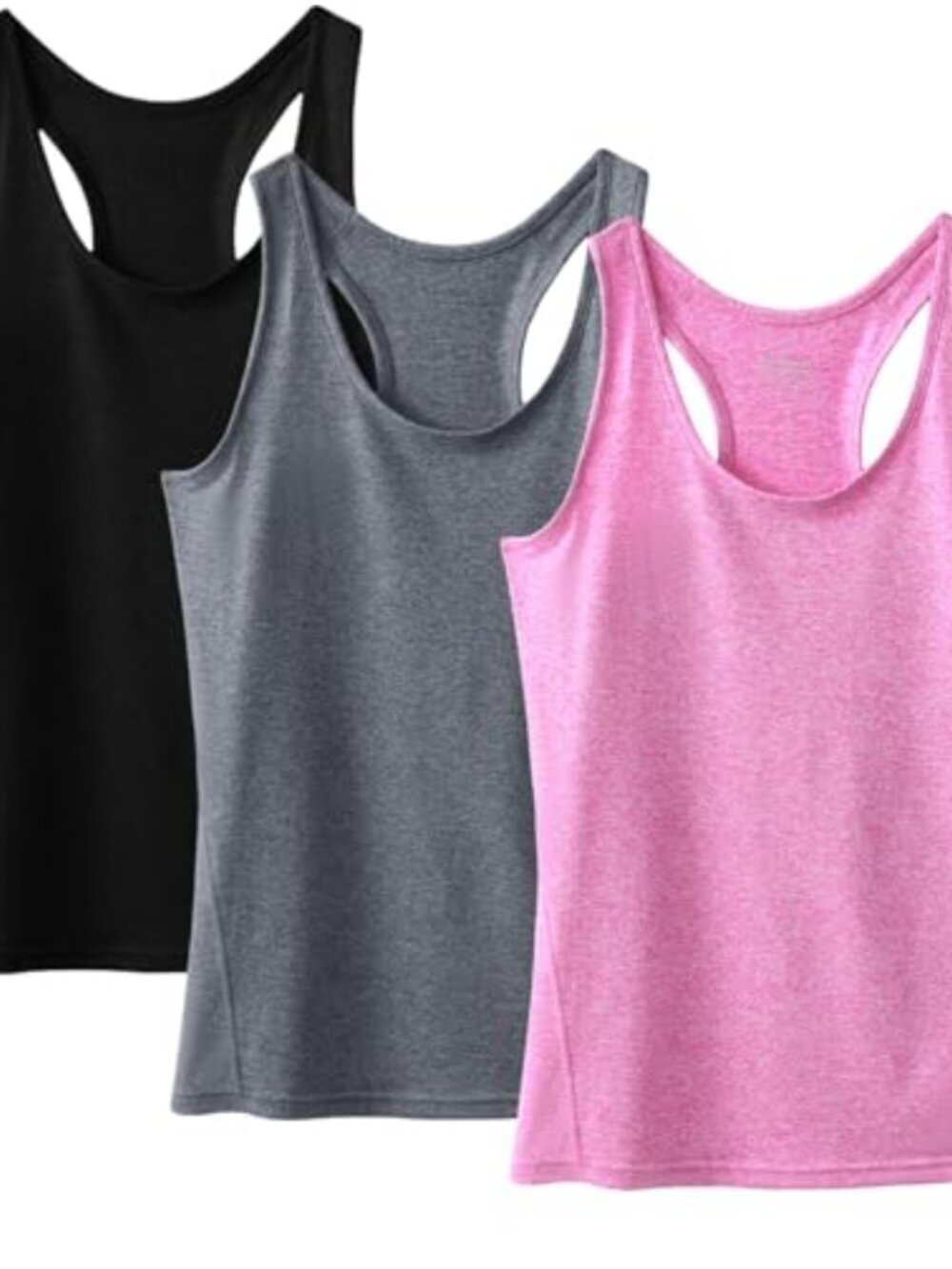 Women's Workout Tank Tops 3 Pack Racerback Athletic Compression Sleeveless Dry
